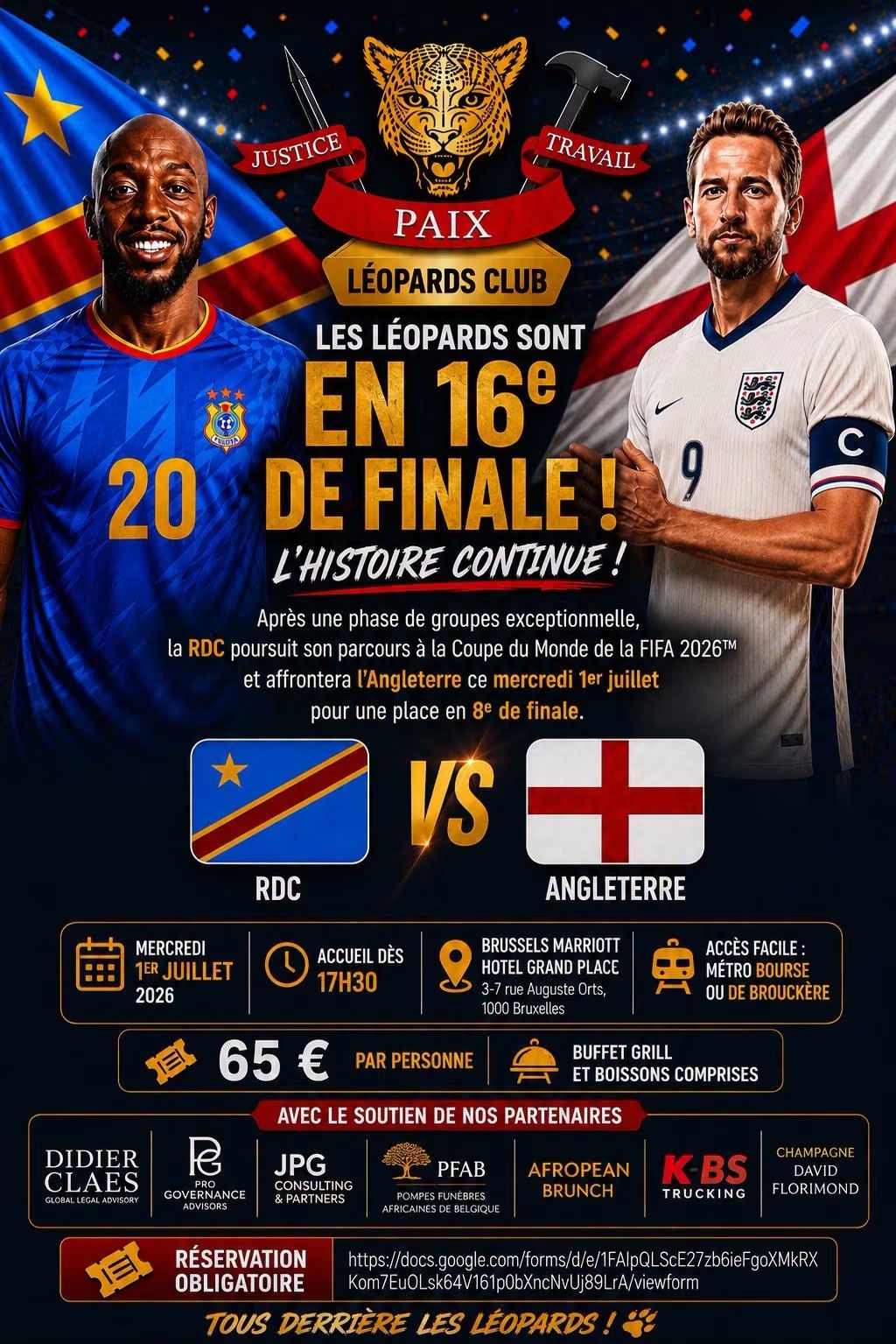 promo match RDC-Angleterre